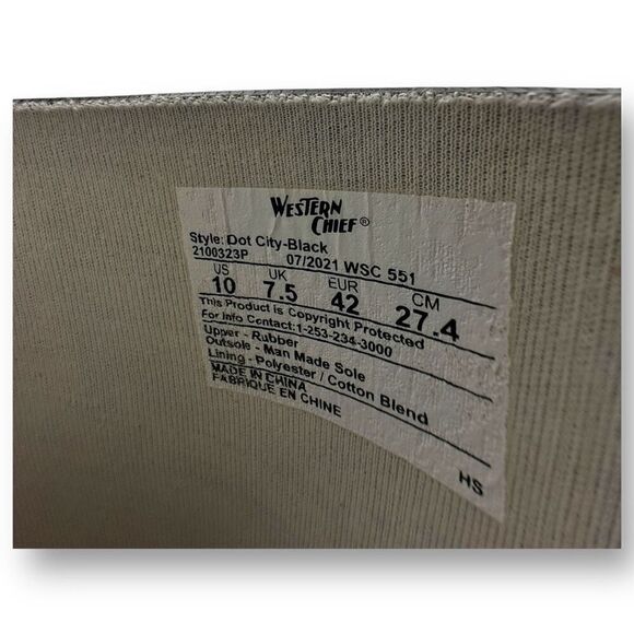 NWOT Western Chief Womens Dot City Tall Rain Boots Black Size 10 - Picture 10 of 13